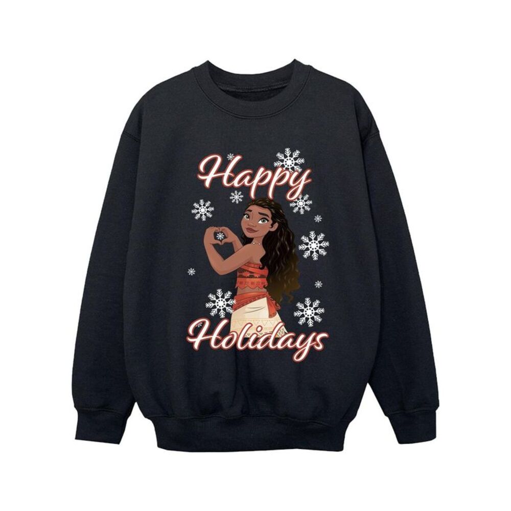 Moana Girls Happy Holiday Sweatshirt / Black